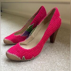 Anthropologie Terra Plana Eco Friendly Fabric Floral Recycled Heels
